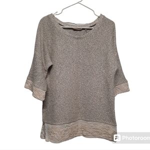 Soft Surroundings Crochet Knit Bell Sleeve Tunic Women's Small